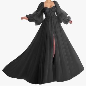 Elegant Black Prom Dress / Evening Gown